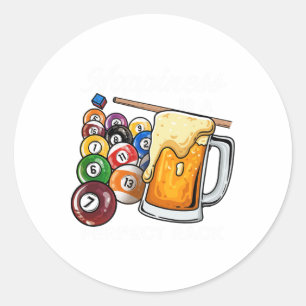 Happiness Is A Perfect Rack I Pool Billiards Playe Classic Round Sticker