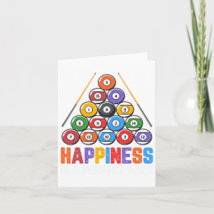 Happiness Is A Perfect Rack - Snooker Pool Player Card
