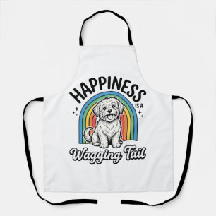 Happiness Is a Wagging Tail Dog Lover Design_1 Apron