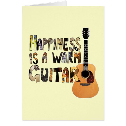 Happiness is a Warm Guitar Cards (Front)
