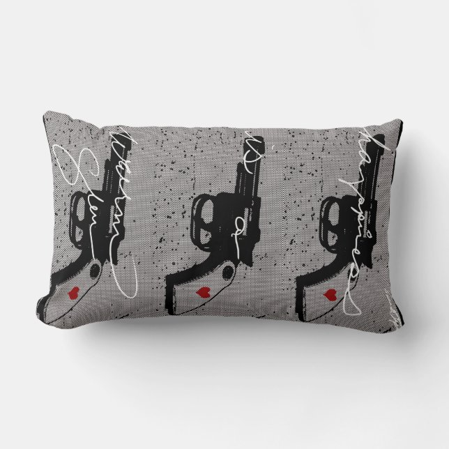 Happiness is a warm gun pillow (Front)
