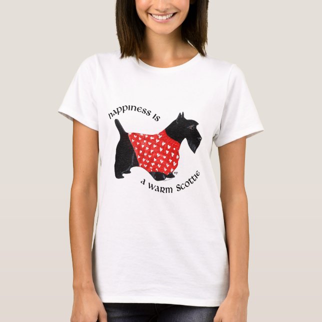 Happiness is a Warm Scottie T-Shirt (Front)