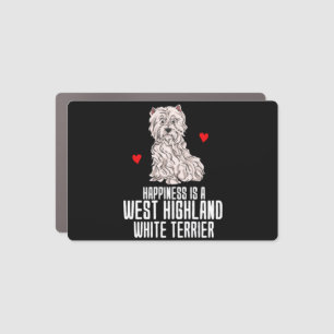 Happiness Is A West Highland White Terrier Car Magnet
