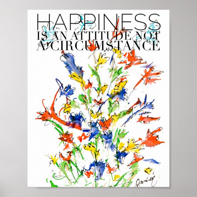 Happiness is an Attitude Lovitude Poster (Front)