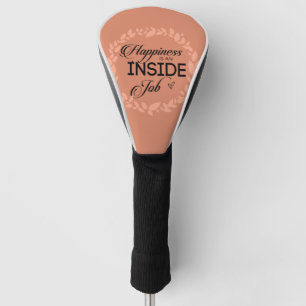 Happiness Is An Inside Job Blush Wreath Golf Head Cover
