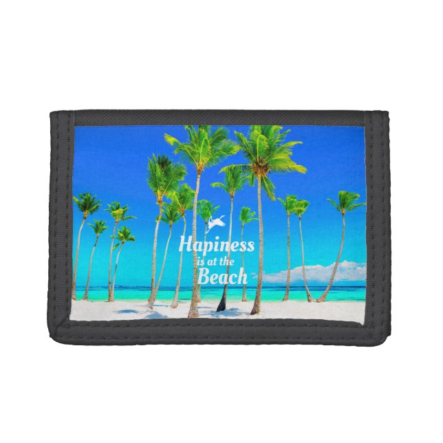 Happiness is at the Beach Trifold Wallet (Front)
