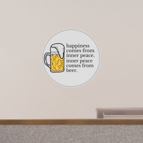 Happiness Is Beer Funny Quote Word Art  Wall Decal