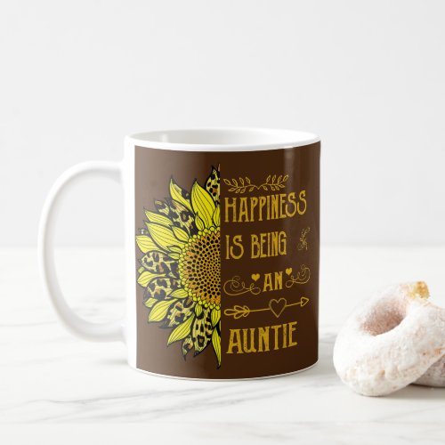 Happiness Is Being A Auntie Sunflower Mothers Coffee Mug