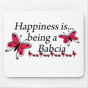Happiness Is Being A Babcia BUTTERFLY Mouse Pad