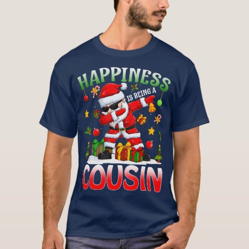 Happiness Is Being A Cousin Santa Christmas T_Shirt