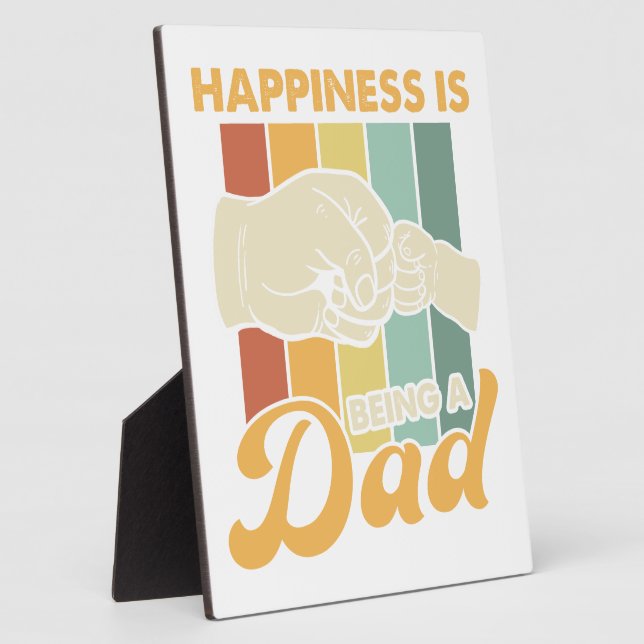 Happiness Is Being a Dad Plaque (Side)