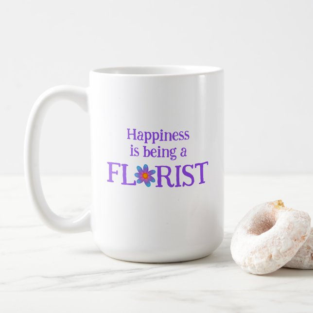Happiness is Being a Florist Mug (With Donut)