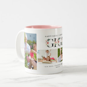 Happiness is Being a Gigi Blush Floral 4 Photo Mug