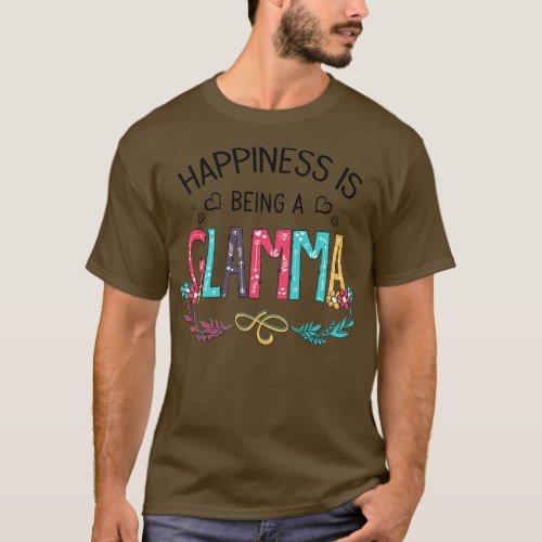 Happiness Is Being A Glamma Wildflowers Valentines T_Shirt