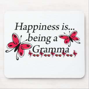 Happiness Is Being A Gramma BUTTERFLY Mouse Pad