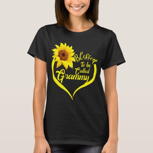 happiness is being a grammy sunflower lover grandm T_Shirt