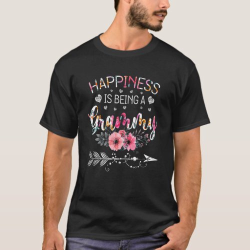 Happiness Is Being A Grammy Womens Grammy Mothers T_Shirt