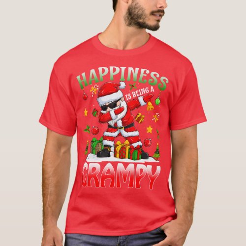 Happiness Is Being A Grampy Santa Christmas T_Shirt
