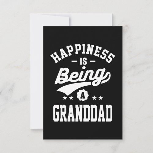 Happiness is Being a Granddad T_shirt Gift RSVP Card