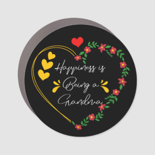 Happiness Is Being A Grandma Cute New Grandmother Car Magnet