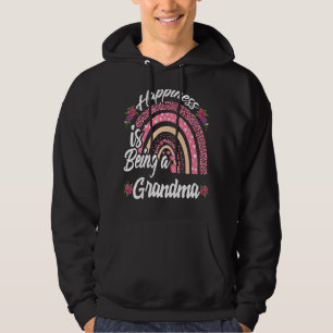 Happiness Is Being A Grandma Cute Rainbow Mothers  Hoodie
