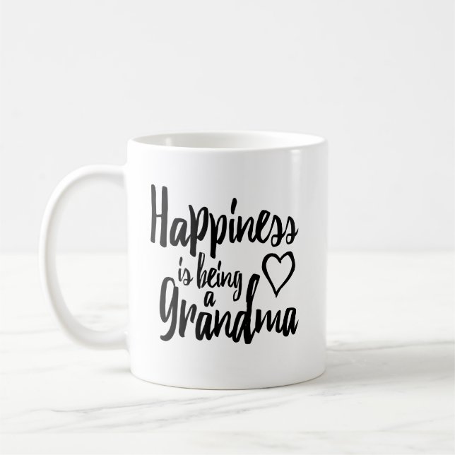 Happiness Is Being A Grandma Heart Coffee Mug (Left)