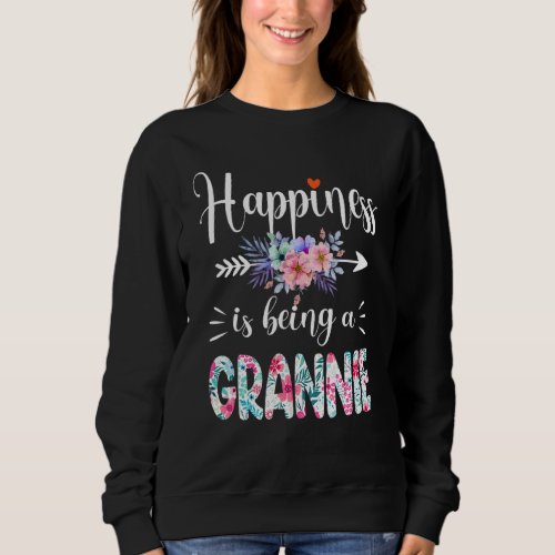 Happiness Is Being A Grannie Ever Women Floral Dec Sweatshirt
