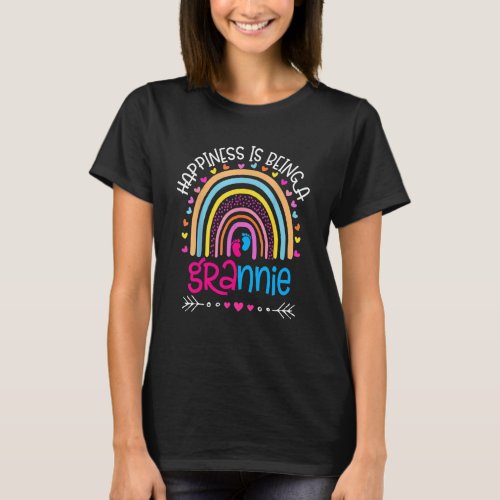 Happiness Is Being A Grannie Rainbow Mothers Day  T_Shirt