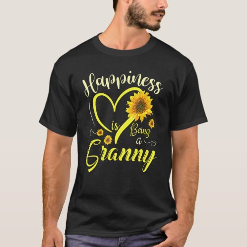 Happiness Is Being A Granny  Sunflower T_Shirt