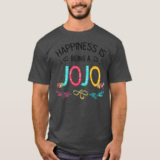 Happiness Is Being A Jojo Wildflowers Valentines M T-Shirt