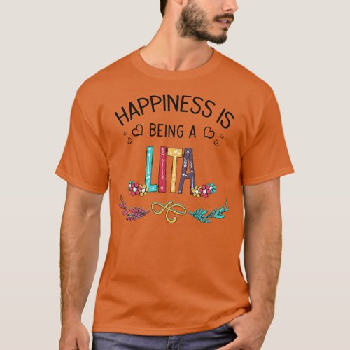Happiness Is Being A Lita Wildflowers Valentines M T_Shirt