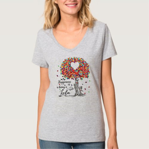 Happiness Is Being A Lola Cute Mothers Day  T_Shirt