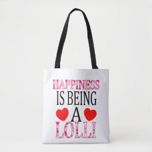 Happiness Is Being A Lolli Floral Mimi Christmas Tote Bag