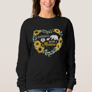 Happiness is Being a Meemaw Grandma Bear & Sunflow Sweatshirt