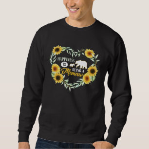 Happiness is Being a Meemaw Grandma Bear & Sunflow Sweatshirt
