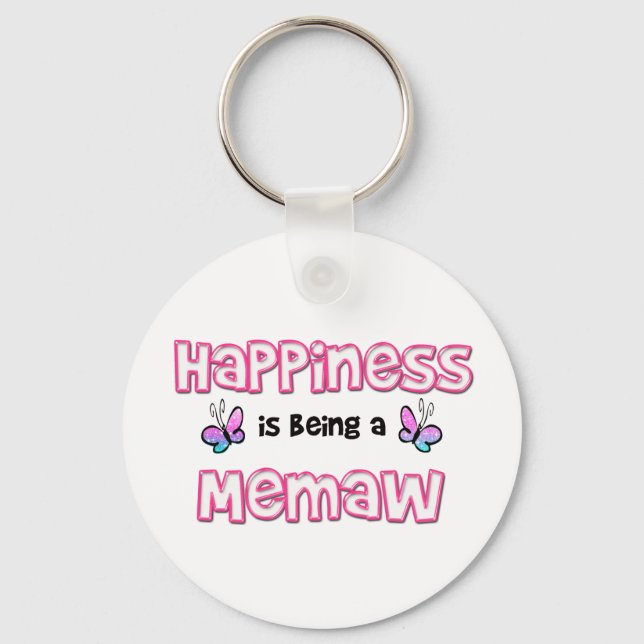 Happiness Is Being A Memaw Keychain (Front)