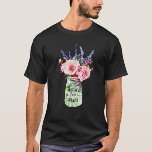 Happiness Is Being A Mimsy Mother Floral Decoratio T_Shirt