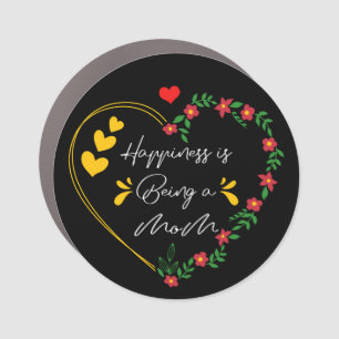 Happiness Is Being A Mom Funny Mothers Day New Mom Car Magnet
