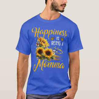 Happiness Is Being A Momma Sunflower Lovers Grand T-Shirt