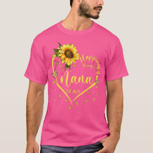 Happiness Is Being A Nana Funny Sunflowers T-Shirt