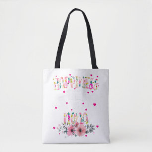 Happiness Is Being A Nona Floral Mimi Christmas Tote Bag