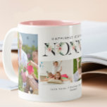 Happiness is Being a Nonna Blush Floral 4 Photo  Two-Tone Coffee Mug<br><div class="desc">Embrace the joy of cherished memories with our 'Happiness is Being a Nonna' Blush Floral 4 Photo mug. This beautifully crafted mug encapsulates the essence of grandmotherly love, adorned with delicate floral accents and space for four heartwarming photos. Whether sipping your favorite brew or simply basking in the warmth of...</div>