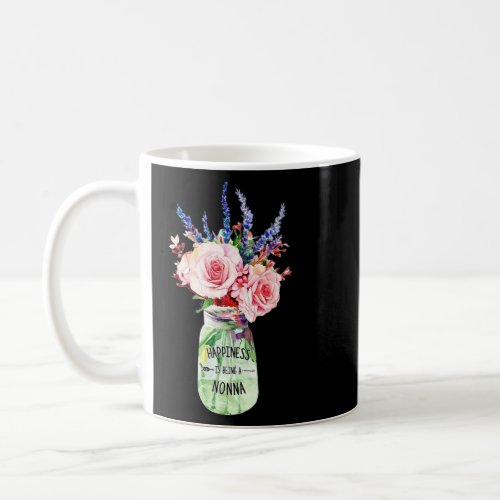 Happiness Is Being A Nonna Mother Floral Decoratio Coffee Mug