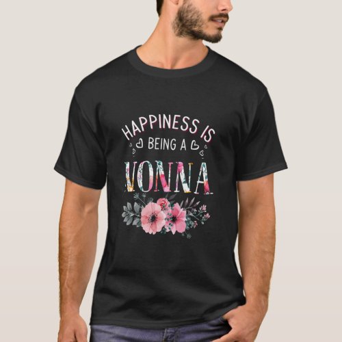 Happiness Is Being A Nonna  Nonna Mothers Day  T_Shirt