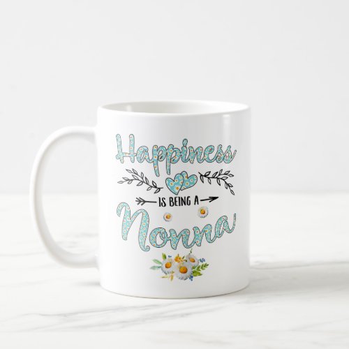 Happiness Is Being A Nonna Women Daisy Flower Deco Coffee Mug