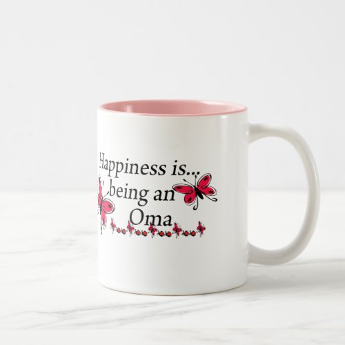 Happiness Is Being A Oma BUTTERFLY Two_Tone Coffee Mug