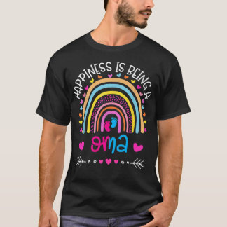 Happiness is being a oma Rainbow mother's day 2022 T-Shirt