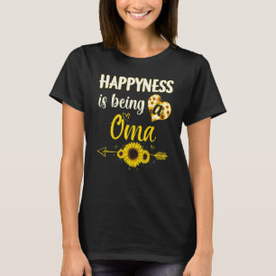 Happiness Is Being A Oma Sunflower Grandma Mother' T-Shirt