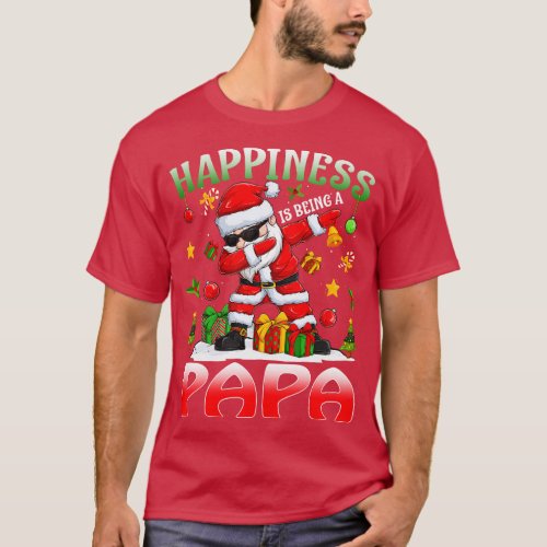 Happiness Is Being A Papa Santa Christmas T_Shirt