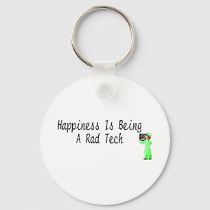 Happiness Is Being A Rad Tech Keychain